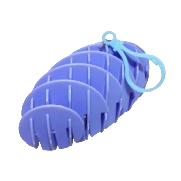 Jucarie Worm Fidget de Decompresie, , Anti Stres, Dimensiune Compacta 6 cm, Dimensiune Extinsa 15.5 cm, Albastru eschis [3]