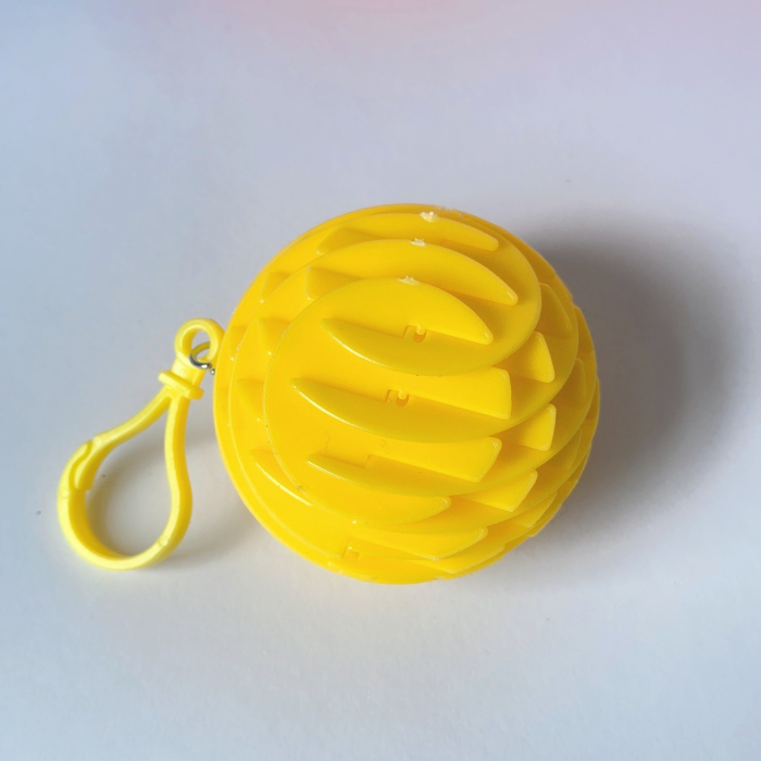 Jucarie Worm Fidget de Decompresie, , Anti Stres, Dimensiune Compacta 6 cm, Dimensiune Extinsa 15.5 cm, Galben [5]