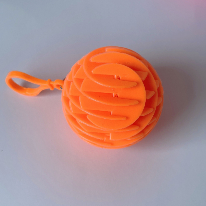 Jucarie Worm Fidget de Decompresie, , Anti Stres, Dimensiune Compacta 6 cm, Dimensiune Extinsa 15.5 cm, Portocaliu [5]