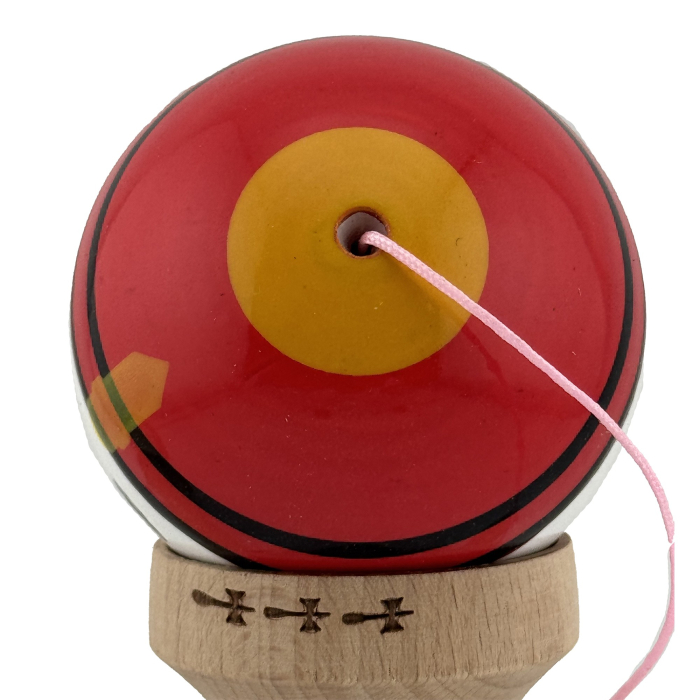 Kendama X Originala, Profesionala, , Big Cups V2, Model Rege Super Sticky Legendary Cupe Mari, Rulment Metalic cu Ata 55 cm, Maner Maro [8]