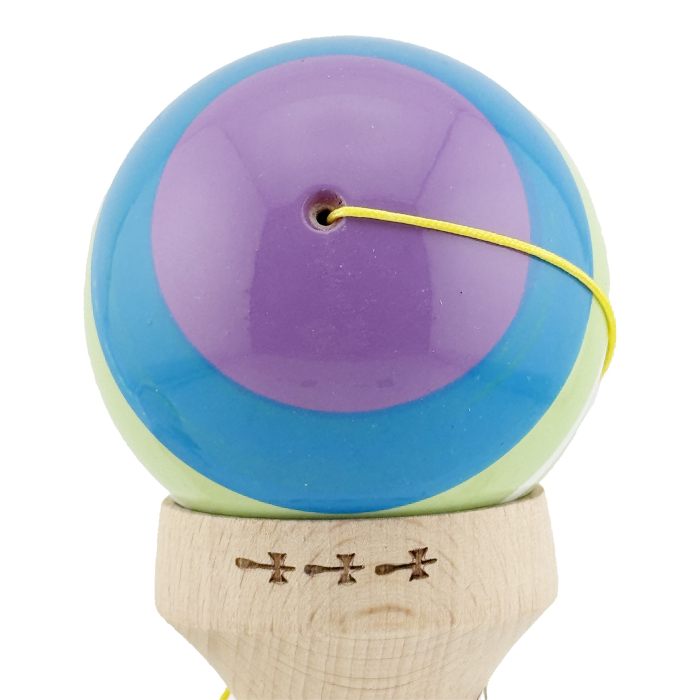 Kendama X Originala, Profesionala, , Legendary Spectrum, Cupe Mari KING SIZE V3, Super Sticky, Gaura in Baza, Rulment Metalic, din lemn 18 cm, Ata 55 cm, Multicolor [9]