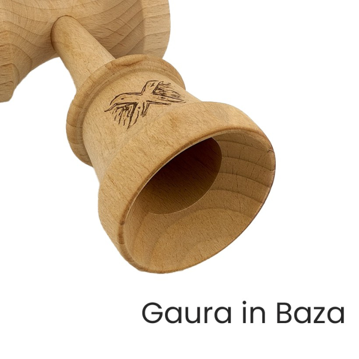 Kendama X Originala Silken, Profesionala, , Cupe Mari KING SIZE V3, Super Sticky, Gaura in Baza, Rulment Metalic, din lemn 18 cm, Ata 55 cm, Verde Mint [10]