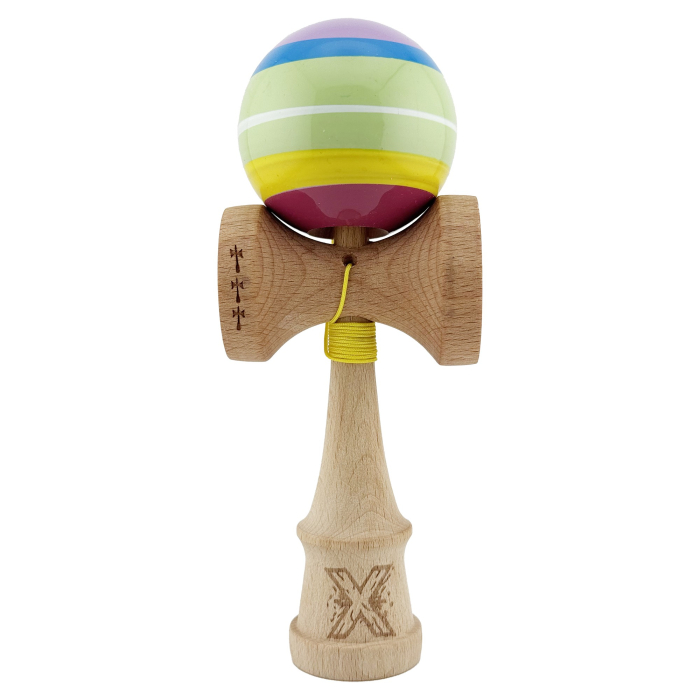 Kendama X SPECTRUM Originala, Profesionala, , Big Cups V2, Super Sticky Legendary Cupe Mari, Rulment Metalic cu Ata 55 cm, Multicolor [1]