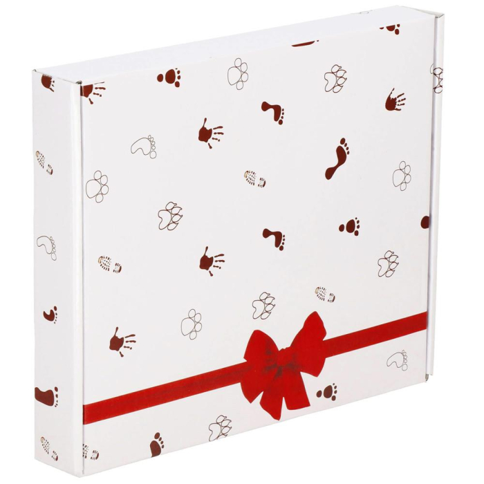 Kit amprenta mulaj manuta sau piciorus bebe si rama foto, 23x28cm, cu cutie de cadou, cadrul alb [14]