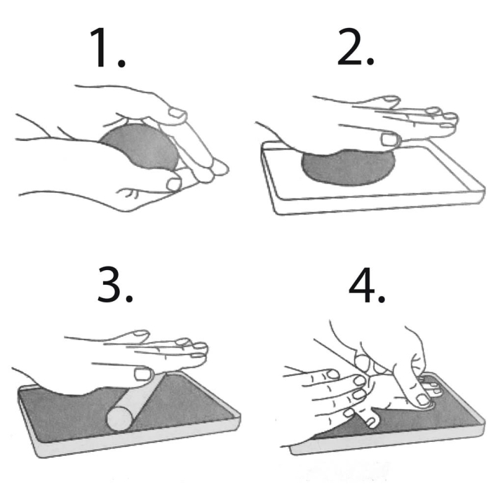 Kit amprenta mulaj manuta sau piciorus bebe si rama foto, 24x37cm, alb [17]