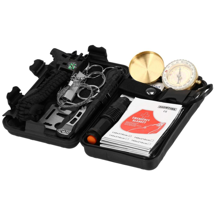 Kit de supravietuire turistic multifunctional camping, vanatoare, pescuit, 19 piese [24]