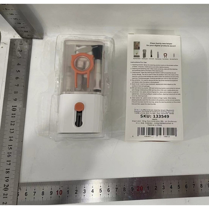 Kit Multifunctional de Curatare Produse Electronice 10in1, , pentru Laptop, Tastatura, Telefon, Casti, Camere, Alb [7]