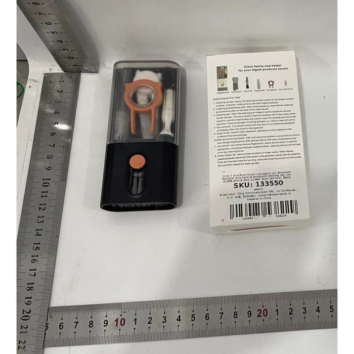 Kit Multifunctional de Curatare Produse Electronice 10in1, , pentru Laptop, Tastatura, Telefon, Casti, Negru [3]