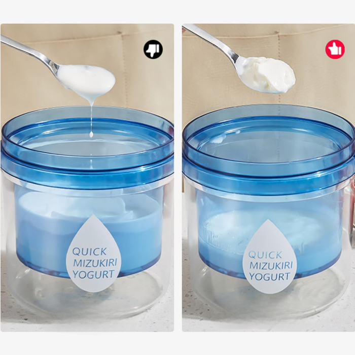 Kit Presa Pentru Branza, , Filtru de Iaurt, Strecuratoare de Iaurt Grecesc, Filtru de Lapte, 15x14x15 cm, Albastru [3]