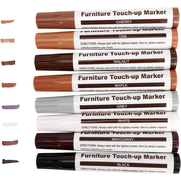 kit reparatie mobila, kit reparatie lemn, marker reparatie mobilier, creion ceara lemn, reparare zgarieturi mobilier, retus mobilier lemn, reparatie parchet, reparatie usi lemn, kit retus mobilier [4]