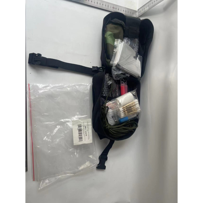 Kit supravietuire multifuncional , 42 de Instrumente Profesionale, Echipament de prim-ajutor, Drumetie, Camping, Negru [9]