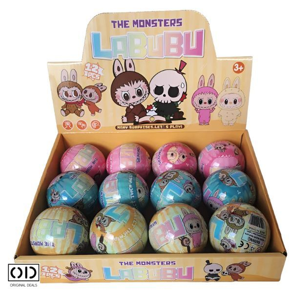 Bila Labubu Breloc, Jucarie pentru Copii in Cutie Blind Ball, Culoare Aleatorie, Seria The Monsters [4]
