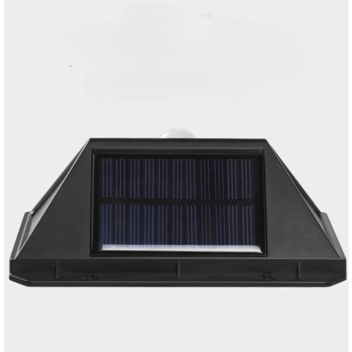 Lampa cu incarcare solara pentru exterior, 100 LED cu distanta de inductie, montaj pe perete, fara cabluri, cu 4 fete,  [2]
