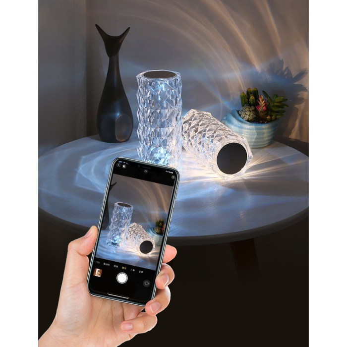 Lampa de birou pe LED RGB, , dimmer tactil, 3 nivele de intensitate, Cristal Acrilic, cu telecomanda [7]