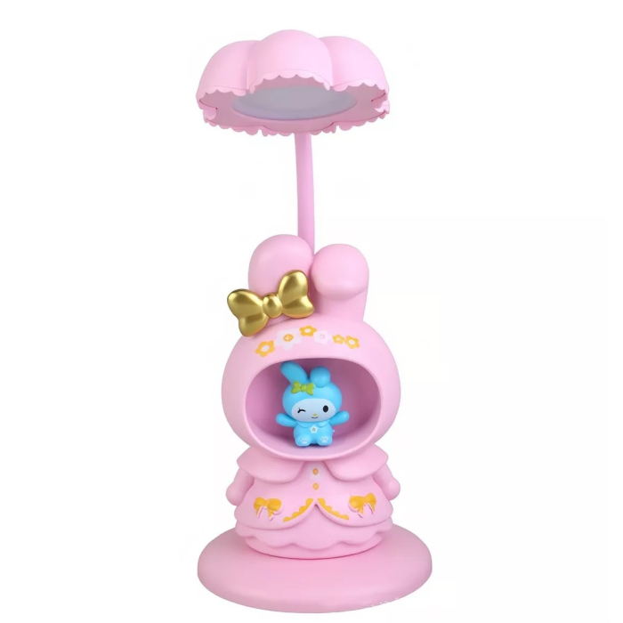 Lampa de Veghe, , cu Ascutitoare de Creioane, 2 Functii de Lumina, de Birou si de Veghe, Model Iepuras, Incarcare USB 10 x 29 cm, Multicolor [2]