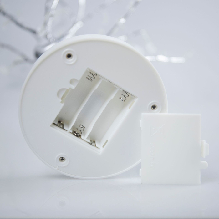 Lampa de veghe LED cu baterii si USB, , Model Copac din cupru, Alb cald [7]