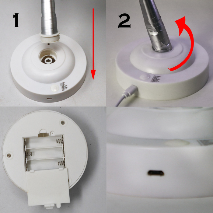 Lampa de veghe LED cu baterii si USB, , Model Copac din cupru, Alb cald [9]