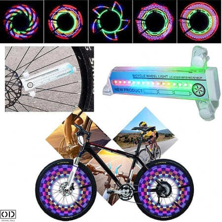 Lampa LED cu Lumina RGB Dinamica pentru Bicicleta Lumini LED Bicicleta Spite Roata Lumini cu Imagini LED Spite Bicicleta Roata Cu lumini Led Bicicleta Lampa LED Roata Spite  Banda LED Bicicleta [18]