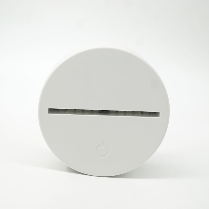 Lampa LED decorativa, , 3D, Bufnita, cu USB si baterii, 20 cm inaltime, din material acril, lumina multicolora si telecomanda inclusa, alb [8]