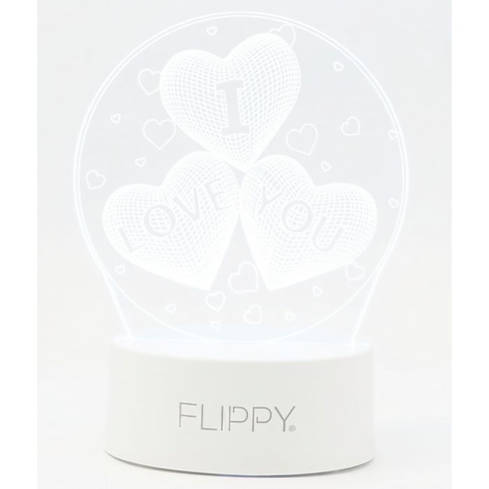 Lampa LED decorativa, , 3D, cu text "I love you", doua moduri de alimentare USB si baterii, 20 cm inaltime, din material acril si lumina multicolora, alb [6]