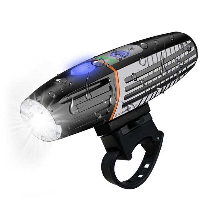 Lampa LED pentru bicicleta, reincarcabila USB, rezistenta la apa, 2200 mAh, autonomie pana la 15 ore [1]