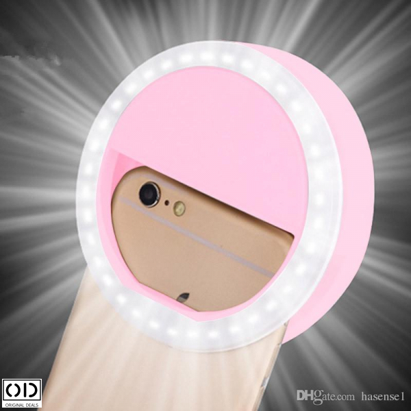 Selfie Ring Lampa cu Lumina LED pentru Foto Video sau Live - Baterie Reincarcabila Lithium, 3 Intensitati de Lumina, Suport Prindere pe Telefon Smartphone si Cablu Micro USB [6]