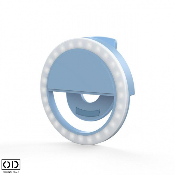 Lampa LED Selfie Ring Light Portabila cu Baterie Lithium, 3 Intensitati – Original Deals [4]