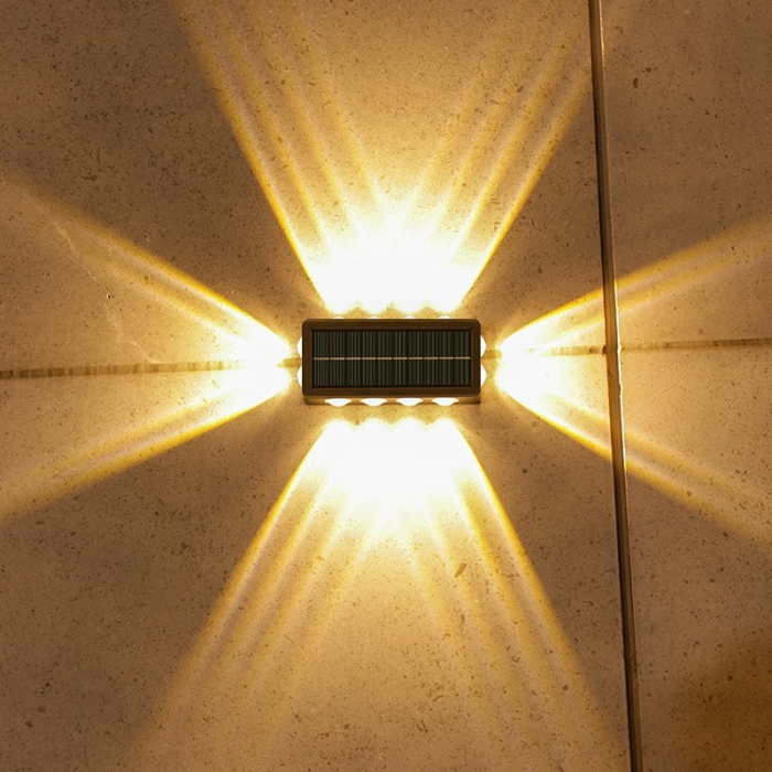 Lampa Solara, , 8+4 LED, Lumina Calda, din ABS+PC, 19 x 9.5 cm, IP65, Negru [4]