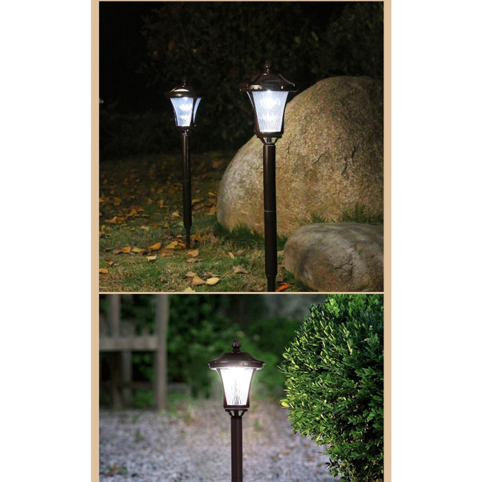 Lampa solara cu prindere in pamant, , inaltime 65 cm, Alb Rece [6]