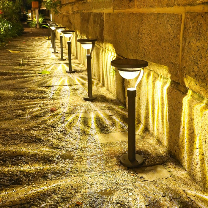 Lampa solara LED cu 2 moduri de fixare, IP65, material ABS, baterie 4.5 V, 200 mah, 450 Lumeni, 42.5 x 15 cm, alb cald, [8]