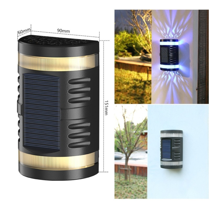 Lampa solara LED decorativa cu lumina bidirectionala , IP65, 1.2V, 600mah, 15.1 x 9 x 6 cm, material ABS, multicolor [3]