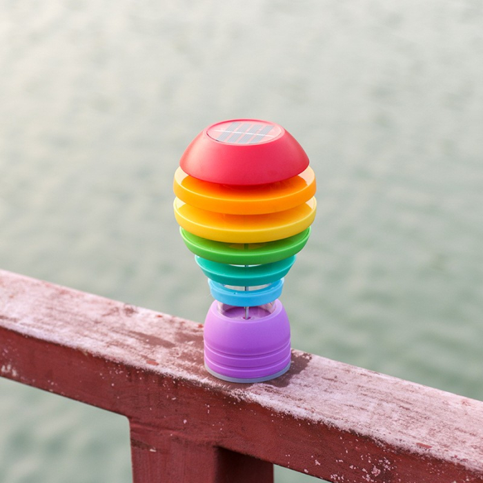 Lampa solara LED design modern pentru gradina , inaltime 45 cm, 2 moduri de utilizare, 45 x 10 cm, material sticla si ABS, 2V, ABS, 600mAh, alb cald si alb rece, mulicolor [5]