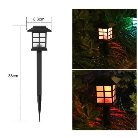 Lampa solara Led pentru gradina, Tip felinar, , Rosu [5]