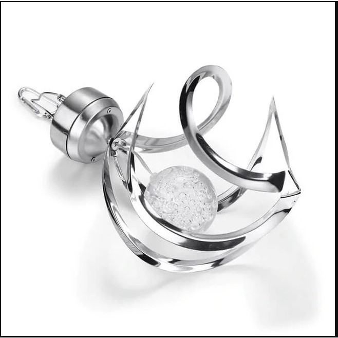 Lampa solara LED RGB spirala pentru gradina/terasa , se roteste de la vant, 35 x 5.5 cm, rezistenta la apa, 2V, 600 mAh, multicolor [3]