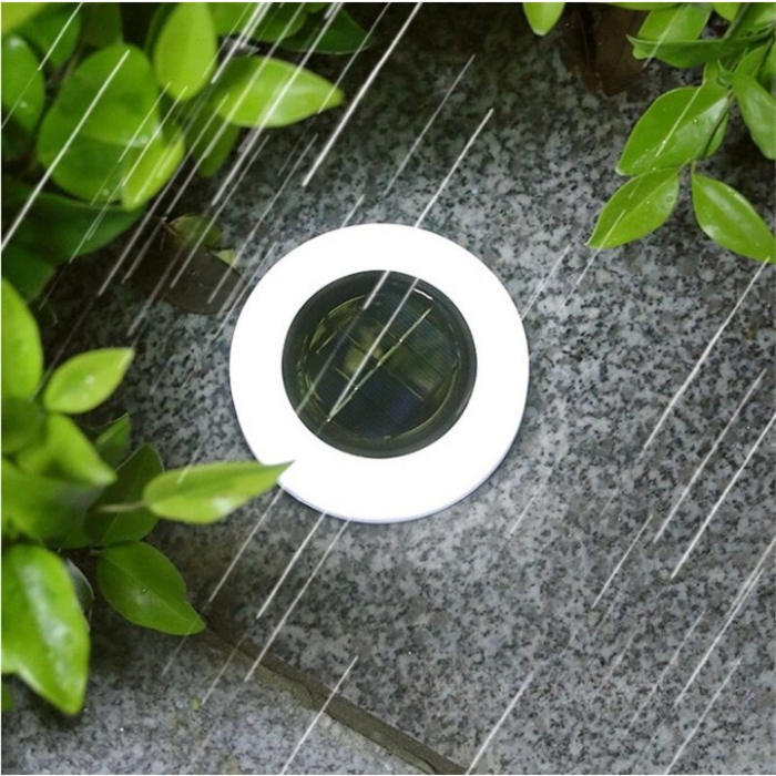 Lampa solara LED, sub forma de cerc, pentru gazon sau gradina, Rezistenta la apa, , Alb rece [3]