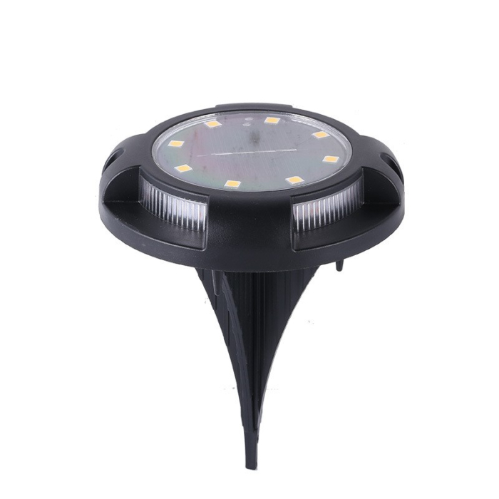 Lampa solara LED tip spot pentru gradina , cu 4 leduri laterale multicolore si 8 leduri principale alb rece, IP65, material ABS, baterie 2V, 700 mah, 11x13.5 cm, multicolor [5]