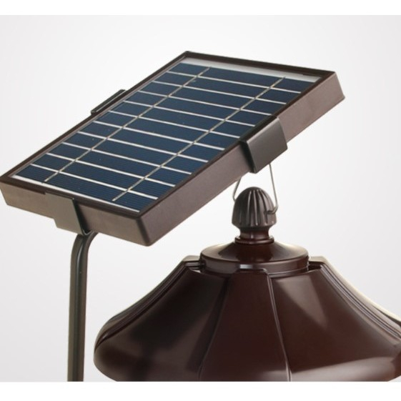 Lampa solara pentru gradina, anti-insecte, tantari, muste, UV, LED, material ABS, putere 5W, 1.2 V, autonomie 8 ore, 2 moduri de functionare, IP65, electric shock 380 volti, 30 x 19.5 cm, maro [5]