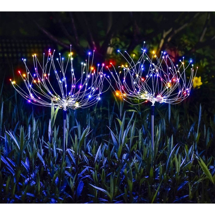 Lampa solara sub forma de artificii, 120 LED-uri, multicolor,  [4]