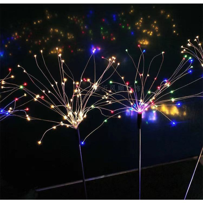 Lampa solara sub forma de artificii, 120 LED-uri, multicolor,  [2]