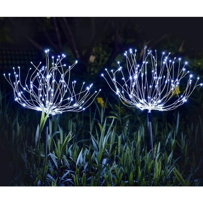 Lampa solara sub forma de artificii, 90 LED-uri, alb rece,  [4]