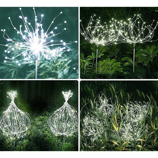 Lampa solara sub forma de artificii, 90 LED-uri, alb rece,  [5]