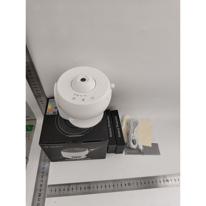 Lampa Tip Proiector Galaxie, , pentru Dormitor, Tematica Cer Instelat, Model Glob, HD, Rotire 360 de Grade, 13 Imagini, Incarcare USB, 5 W, 11.2x10.8x10.9 cm, Alb [2]