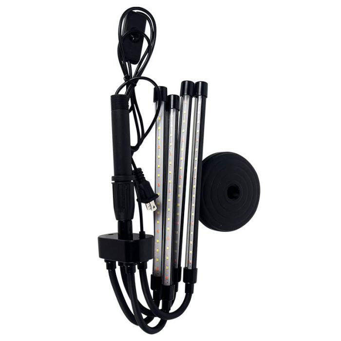 Lampa UV pentru cresterea plantelor, , conectare la retea, 20W, 4 capete, 72 LED-uri, ajustabila pana la 66.5 cm, Lumina Alb Mov  [4]