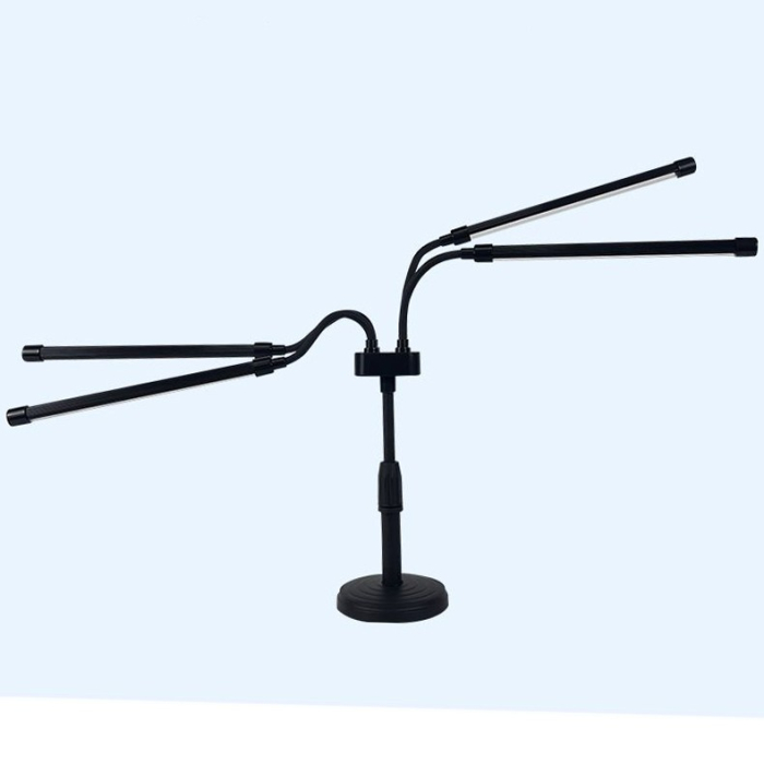 Lampa UV pentru cresterea plantelor, , conectare la retea, 20W, 4 capete, 72 LED-uri, ajustabila pana la 66.5 cm, Lumina Alb Mov  [3]