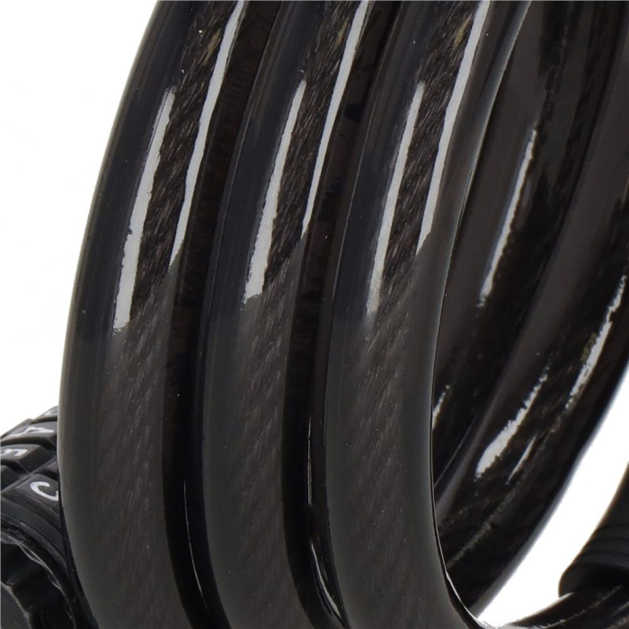 Lant antifurt bicicleta si trotineta, inchidere cifru, lungime 95 cm, Otel, Negru [5]