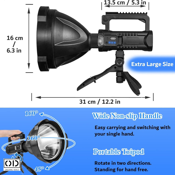 Lanterna Puternica Reincarcabila cu 4 Moduri si Functie PowerBank ORIGINAL DEALS [20]