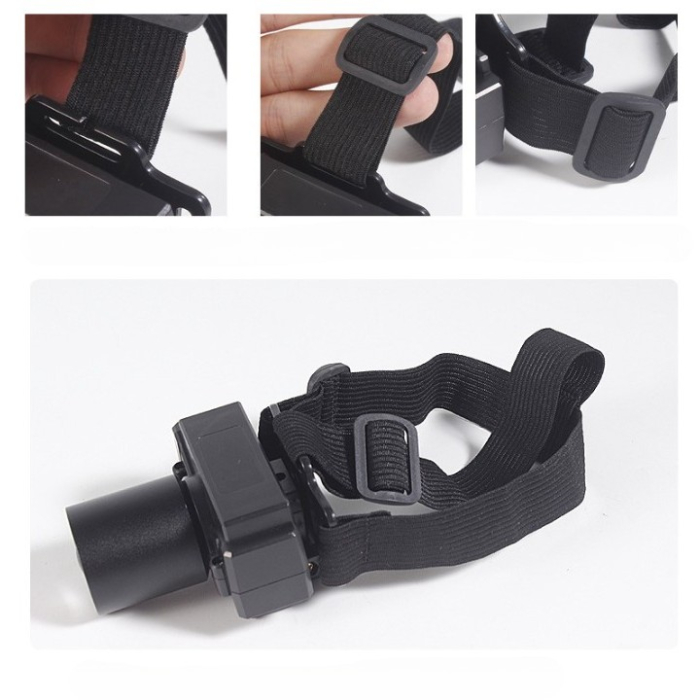 Lanterna LED de Montat pe Cap, , cu Raza Lunga de Zoom, Far Telescopic, Reglabil, Rezistent la Apa, pentru Pescuit in Aer Liber, Camping, Lumina Puternica, Lanterna, 7x4.5x6 cm, Negru [3]