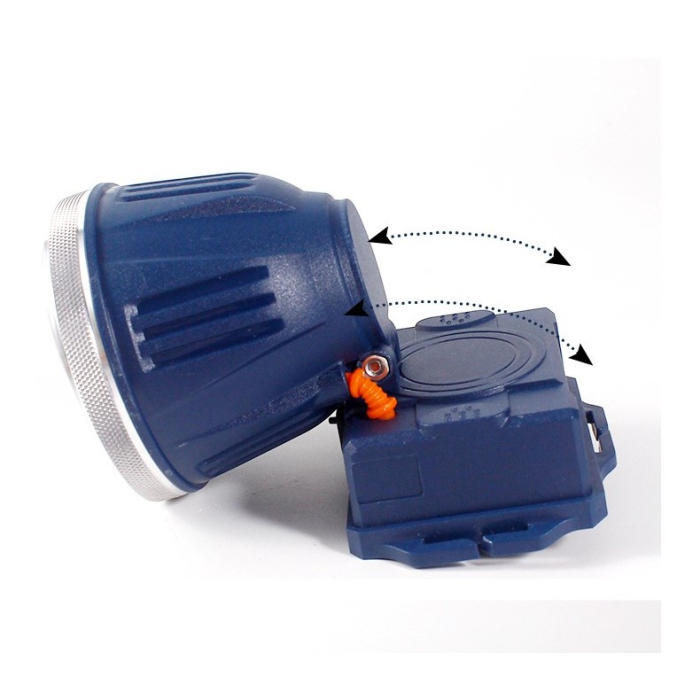 Lanterna LED de Montat pe Cap, , cu Raza Lunga de Zoom, Reincarcabila USB, Far Telescopic, Rezistent la Apa, Reglabil, pentru Pescuit in Aer Liber, Camping, Lumina Puternica, Lanterna, 10.5x8x6.5 cm, Albastru [10]