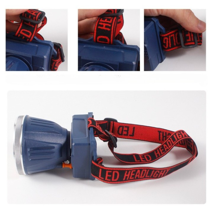 Lanterna LED de Montat pe Cap, , cu Raza Lunga de Zoom, Reincarcabila USB, Far Telescopic, Rezistent la Apa, Reglabil, pentru Pescuit in Aer Liber, Camping, Lumina Puternica, Lanterna, 7.5x5.8x5.5 cm, Albastru [3]