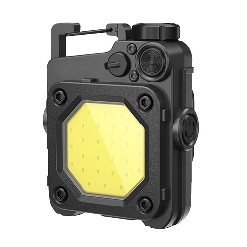 Lanterna Mini de Buzunar Tip Breloc, , Incarcare prin USB Type C, Multifunctionala, pentru Exterior, Camping, Alpinism, Ciclism, Mini Lanterna Elvis, 6.1 x 5 x 2.5 cm, Lumina Puternica, Culoare Negru [1]